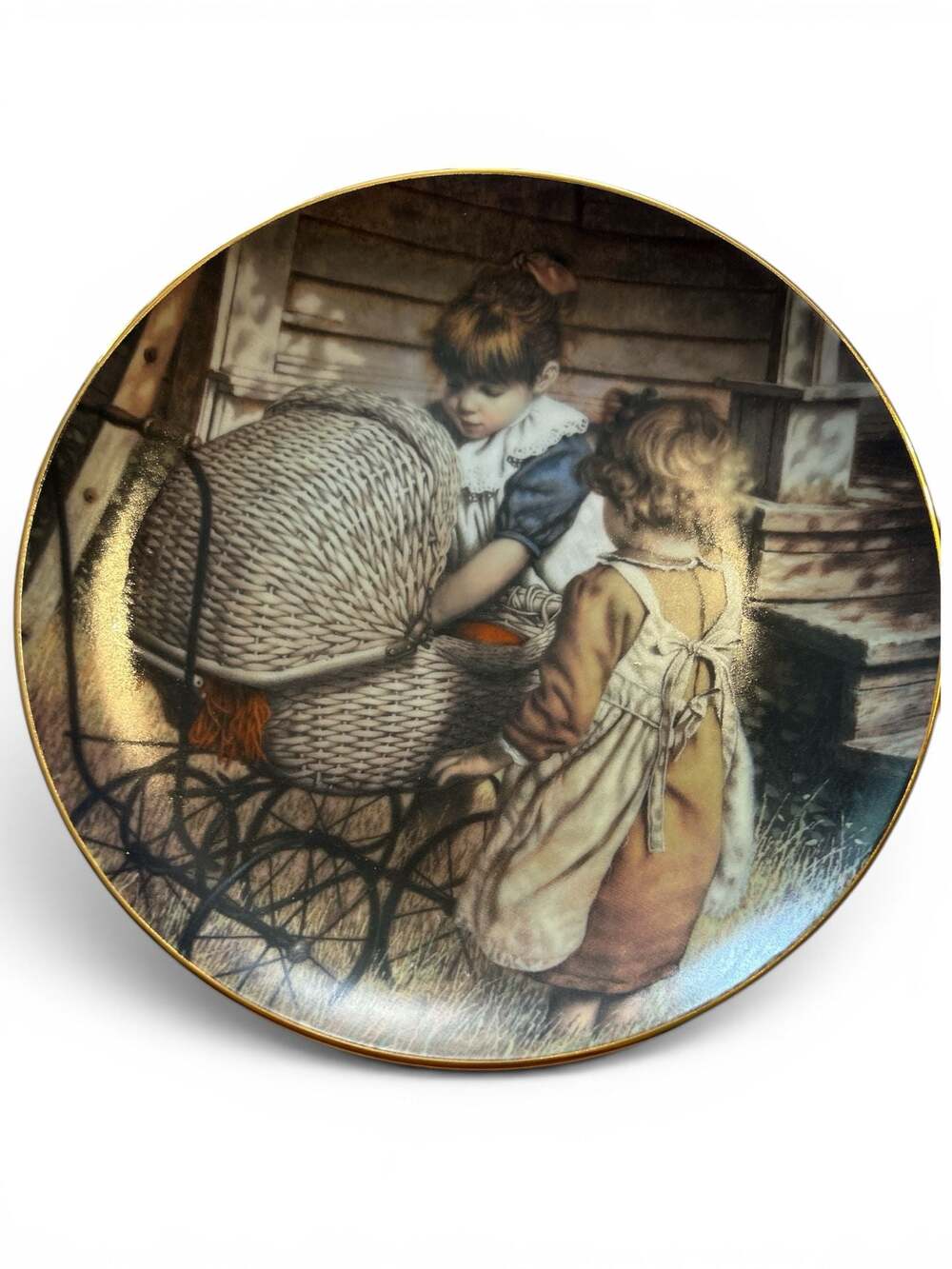 1988 The Hamilton Collection A Country Childhood Make Believe Collector Plate by